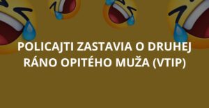 Policajti zastavia o druhej ráno opitého muža (Vtip)